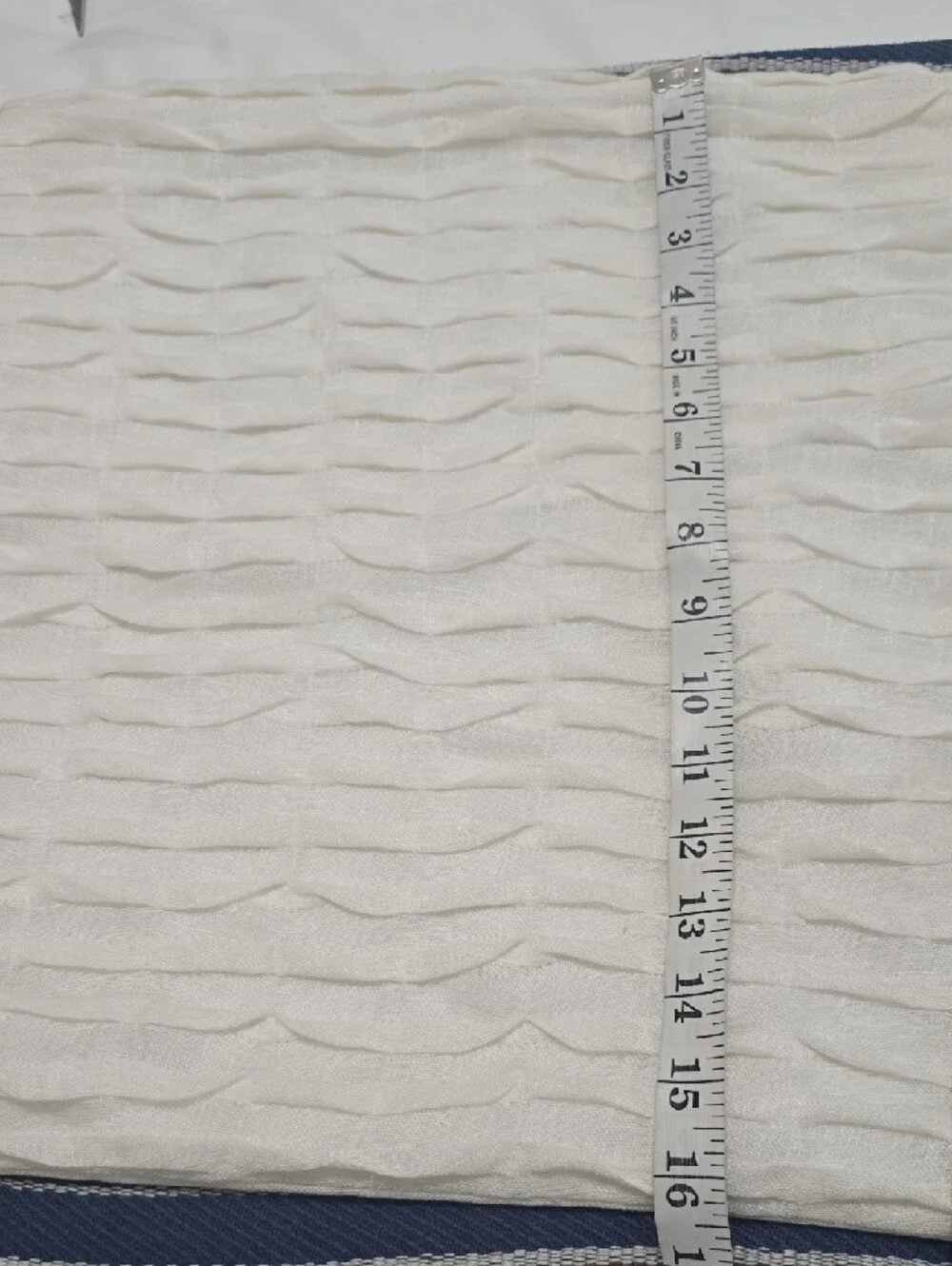 Ethan Allen White‎ Layered Wave Accent Pillow Cover